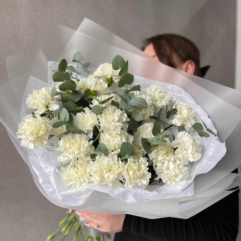 Букет из 35 белых Диантусов