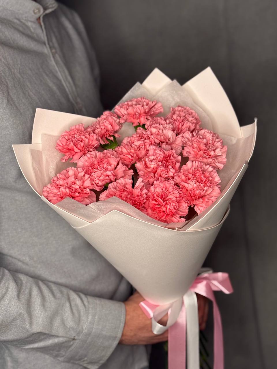 Букет розовых Диантусов 13шт